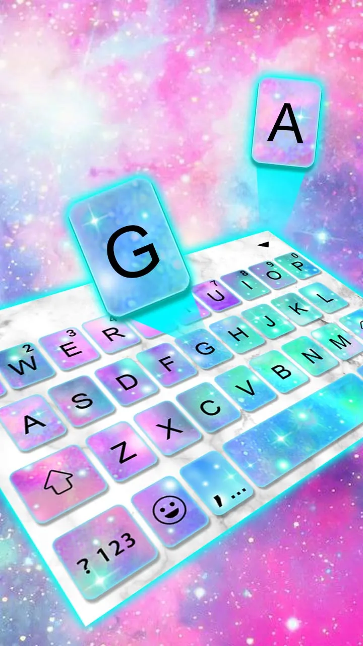 Galaxy Sparkle Keyboard Theme | Indus Appstore | Screenshot