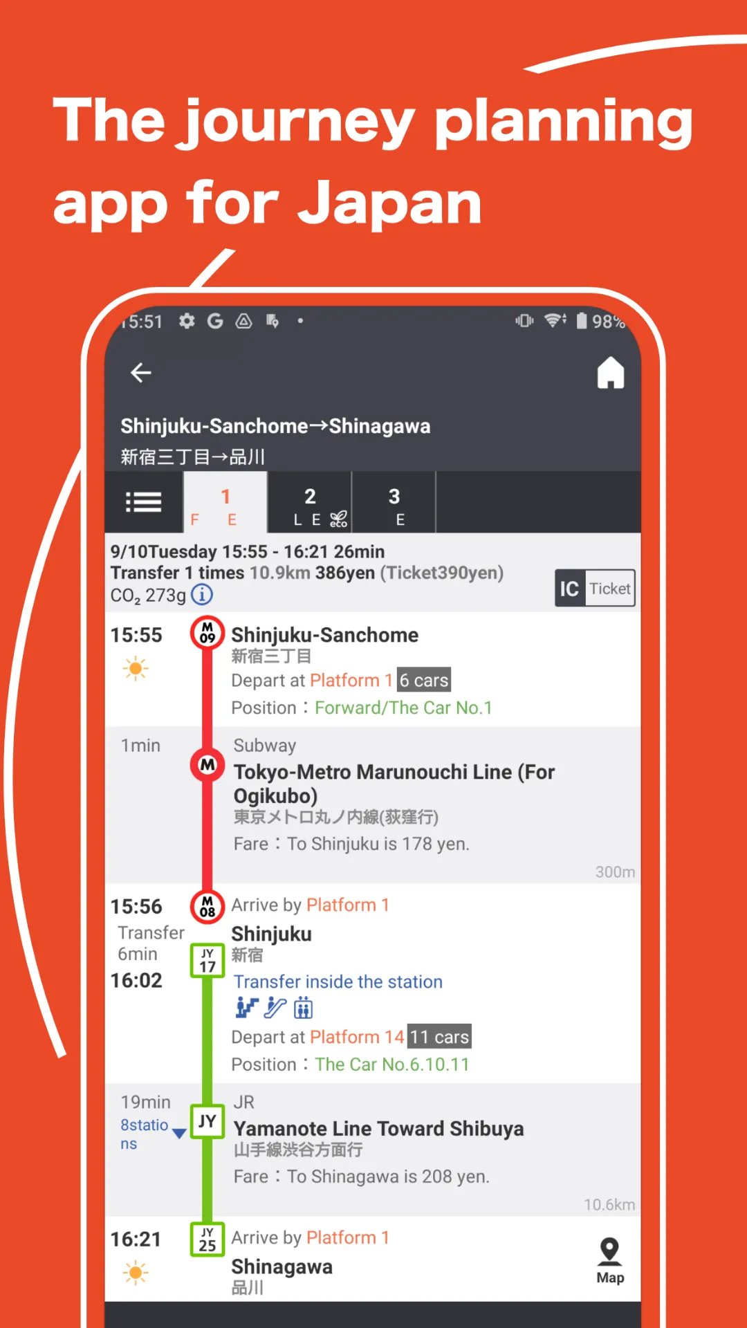 Japan Transit Planner | Indus Appstore | Screenshot