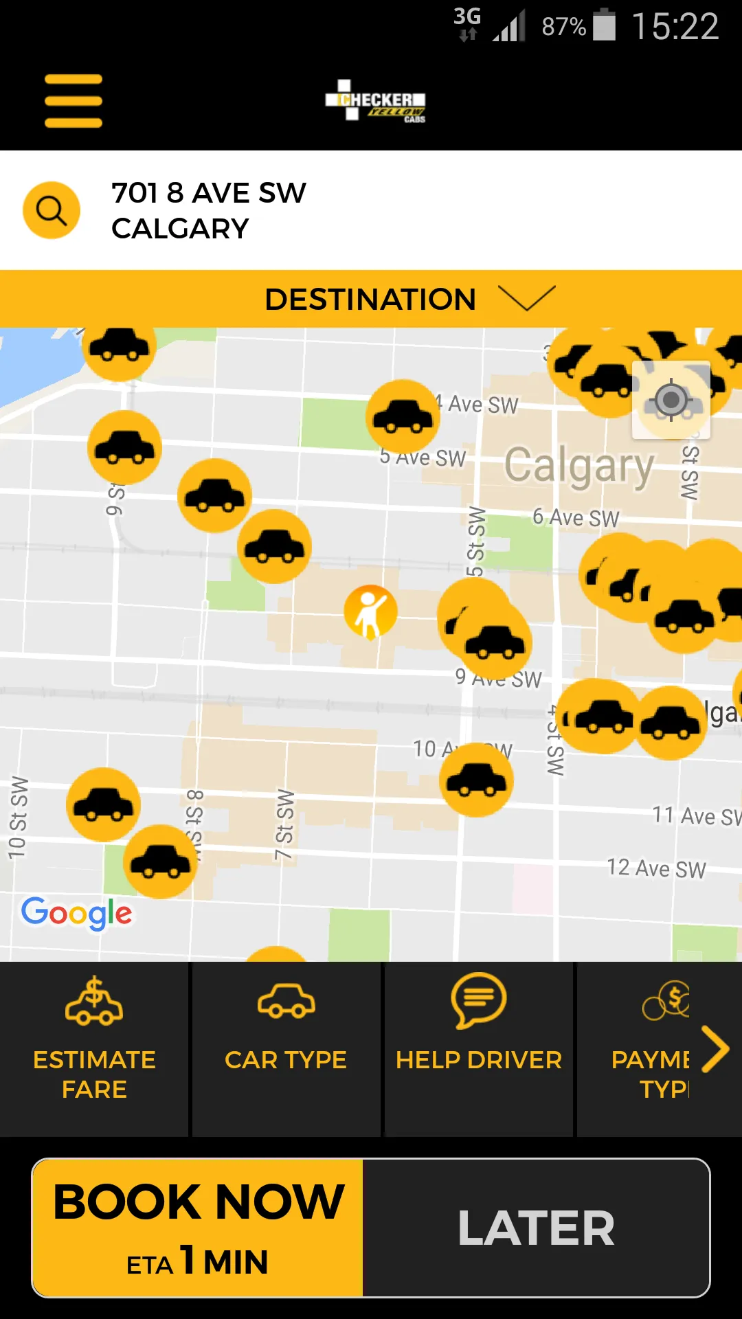 Checker Cabs Calgary | Indus Appstore | Screenshot