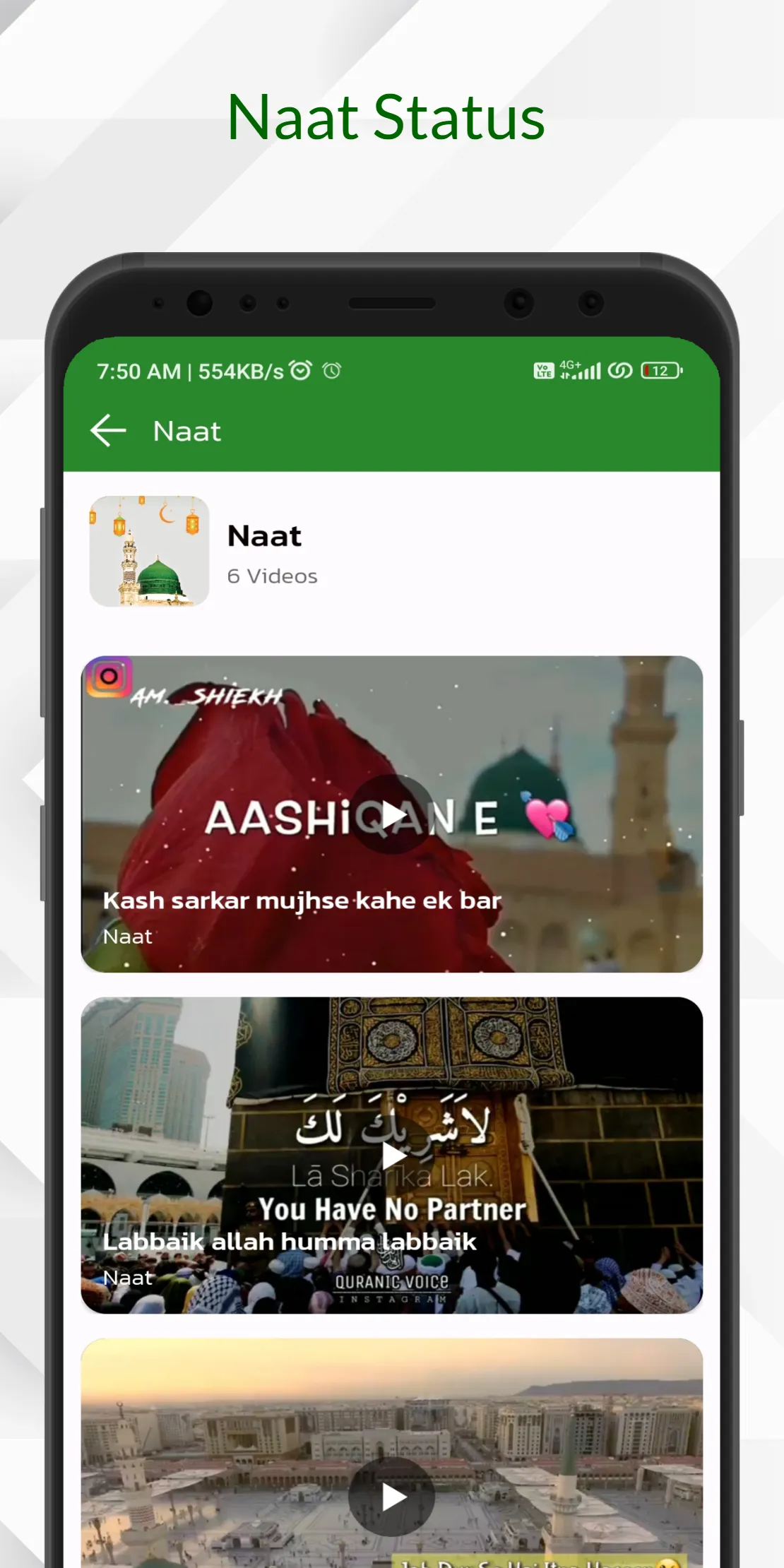 Islamic Video Status Naat Zikr | Indus Appstore | Screenshot