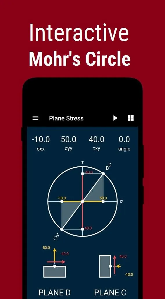 Solid Mechanics (Mohr's Circle | Indus Appstore | Screenshot