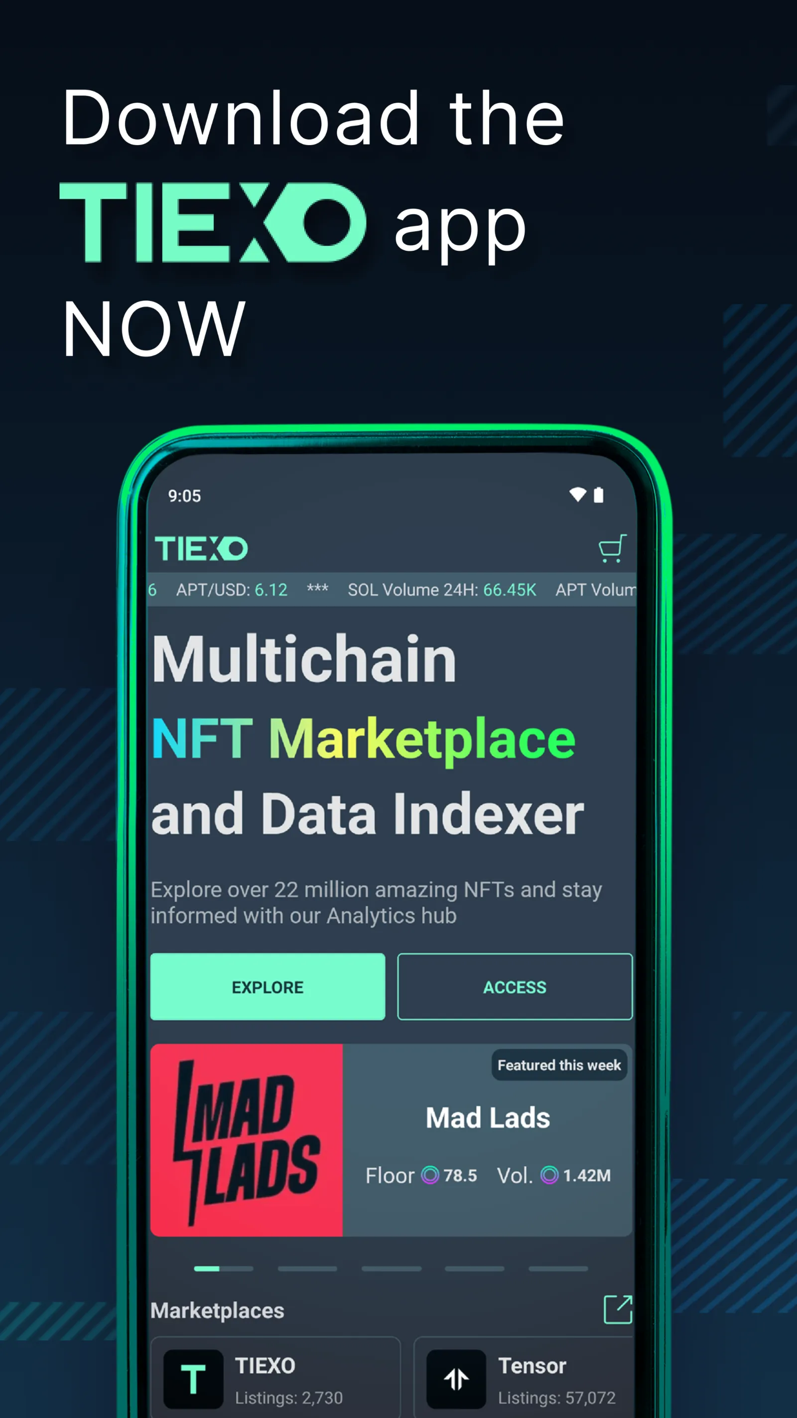 TIEXO: NFTs and Analytics | Indus Appstore | Screenshot