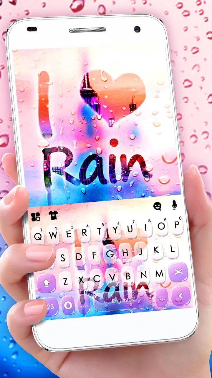 Color Raindrops Keyboard Theme | Indus Appstore | Screenshot