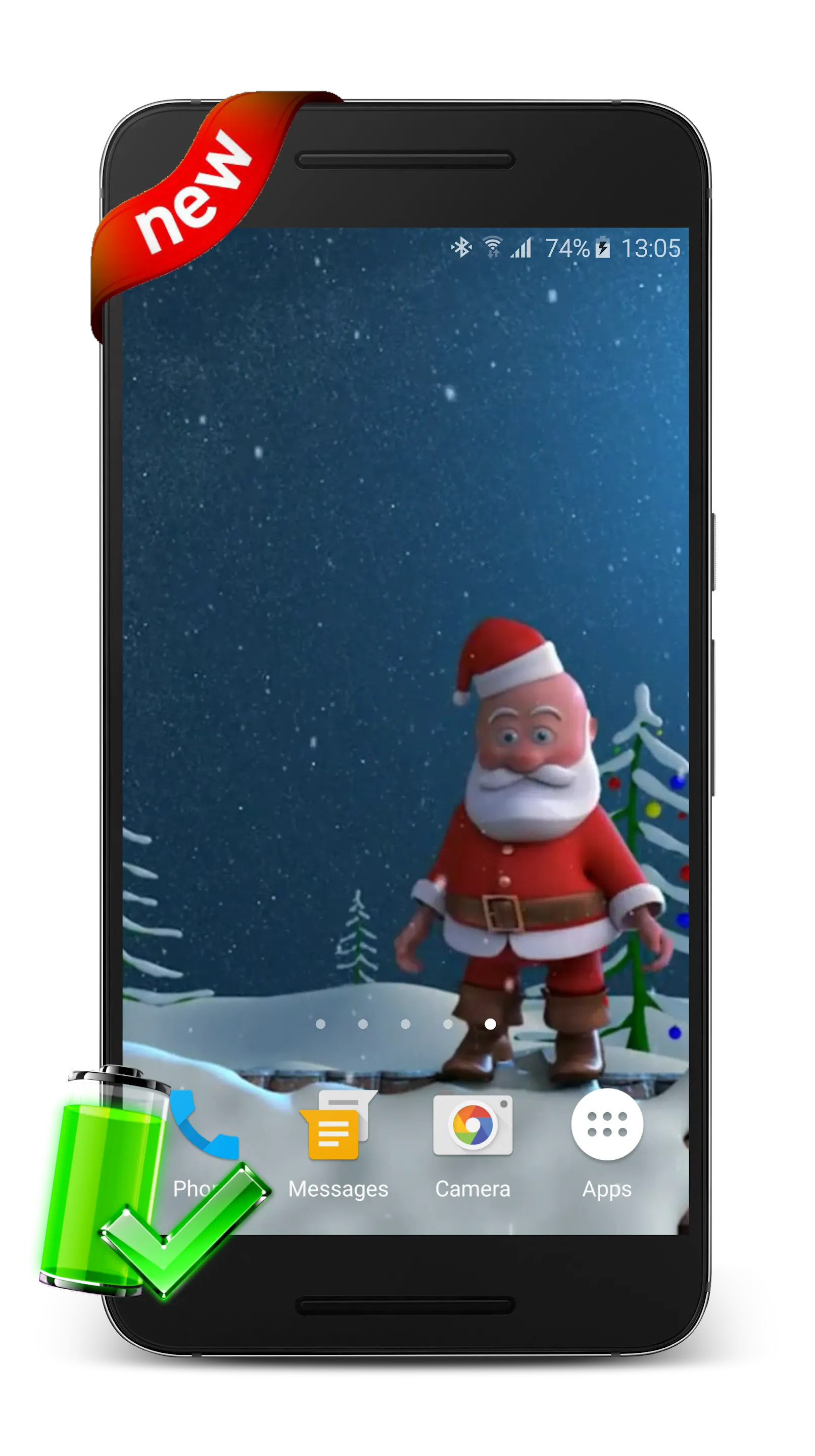 Funny Santa Claus 3D Wallpaper | Indus Appstore | Screenshot