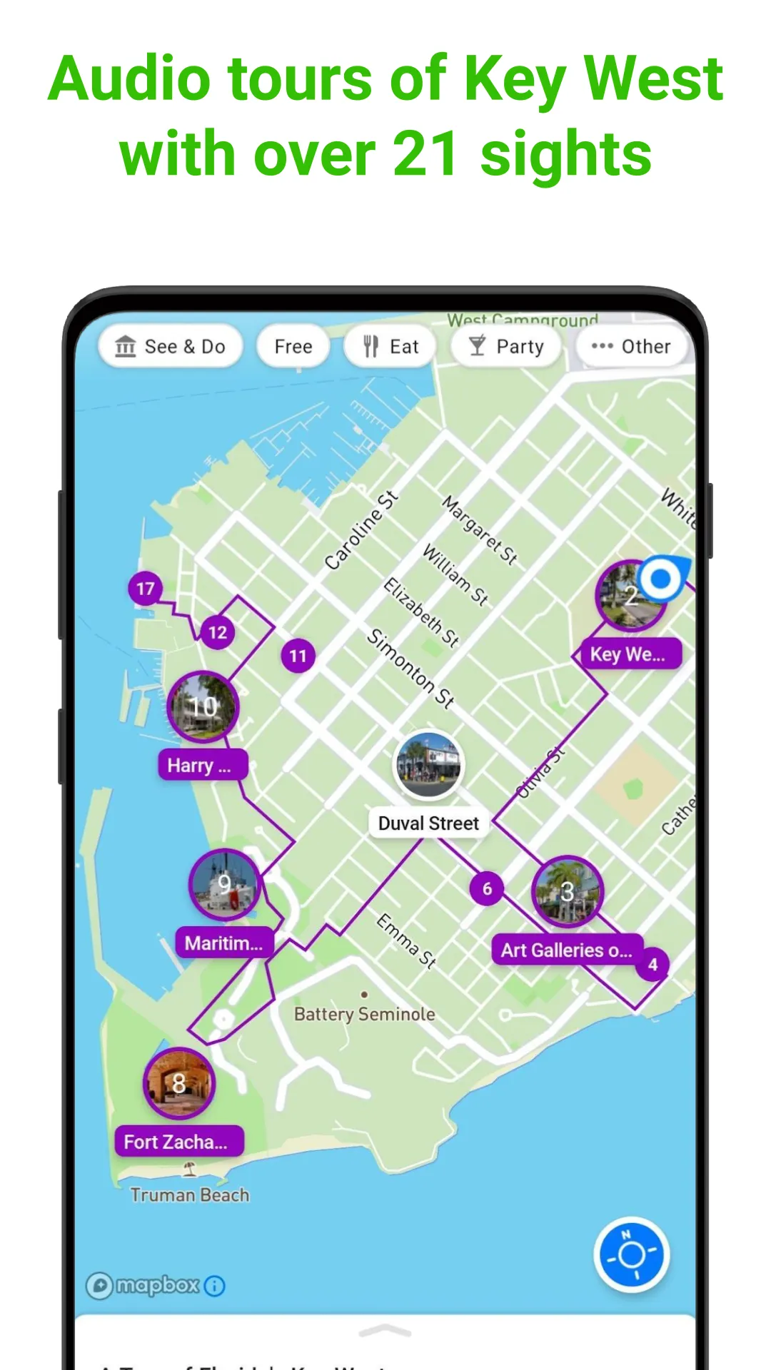 Key West Tour Guide:SmartGuide | Indus Appstore | Screenshot