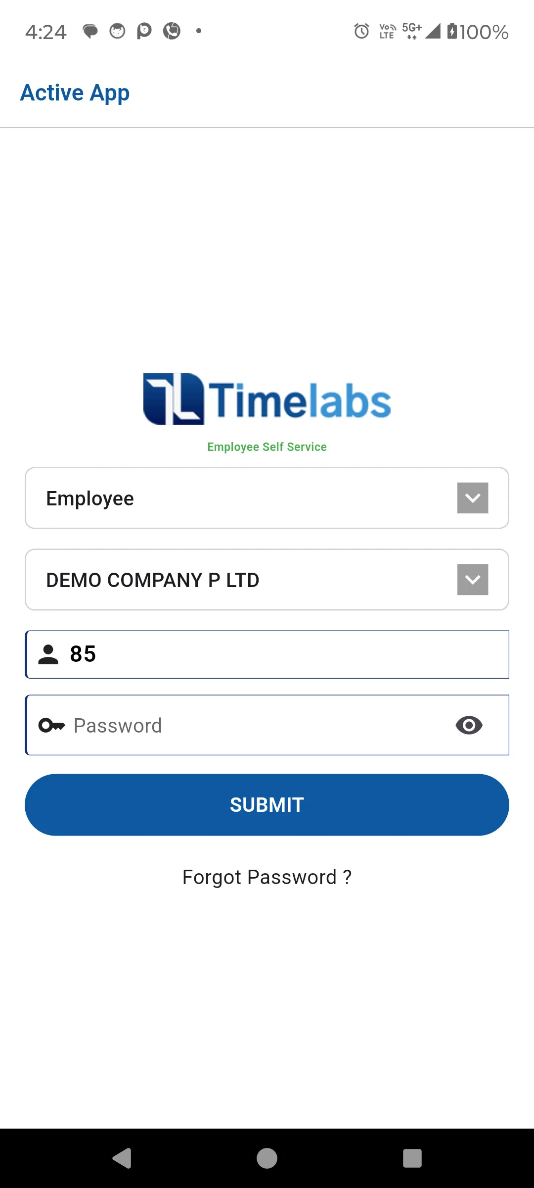 Timelabs Employee Self Service | Indus Appstore | Screenshot