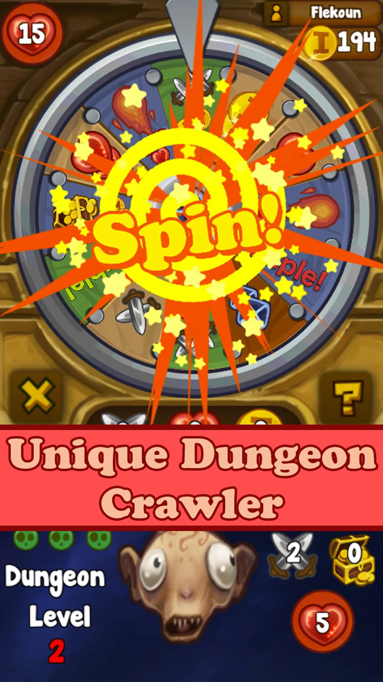 Dungeon Wheel - Roguelike RPG | Indus Appstore | Screenshot