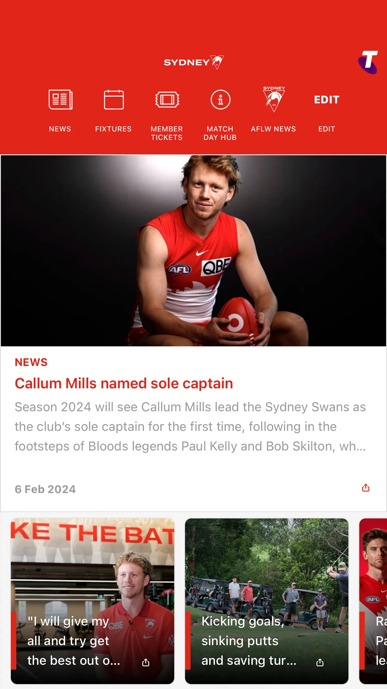 Sydney Swans Official App | Indus Appstore | Screenshot