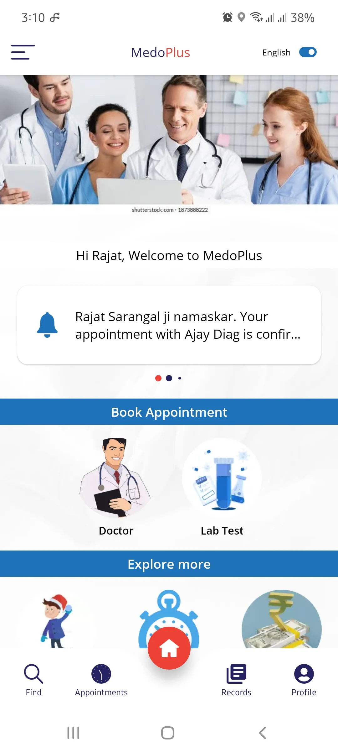 MedoPlus: Book Doctors & Labs | Indus Appstore | Screenshot