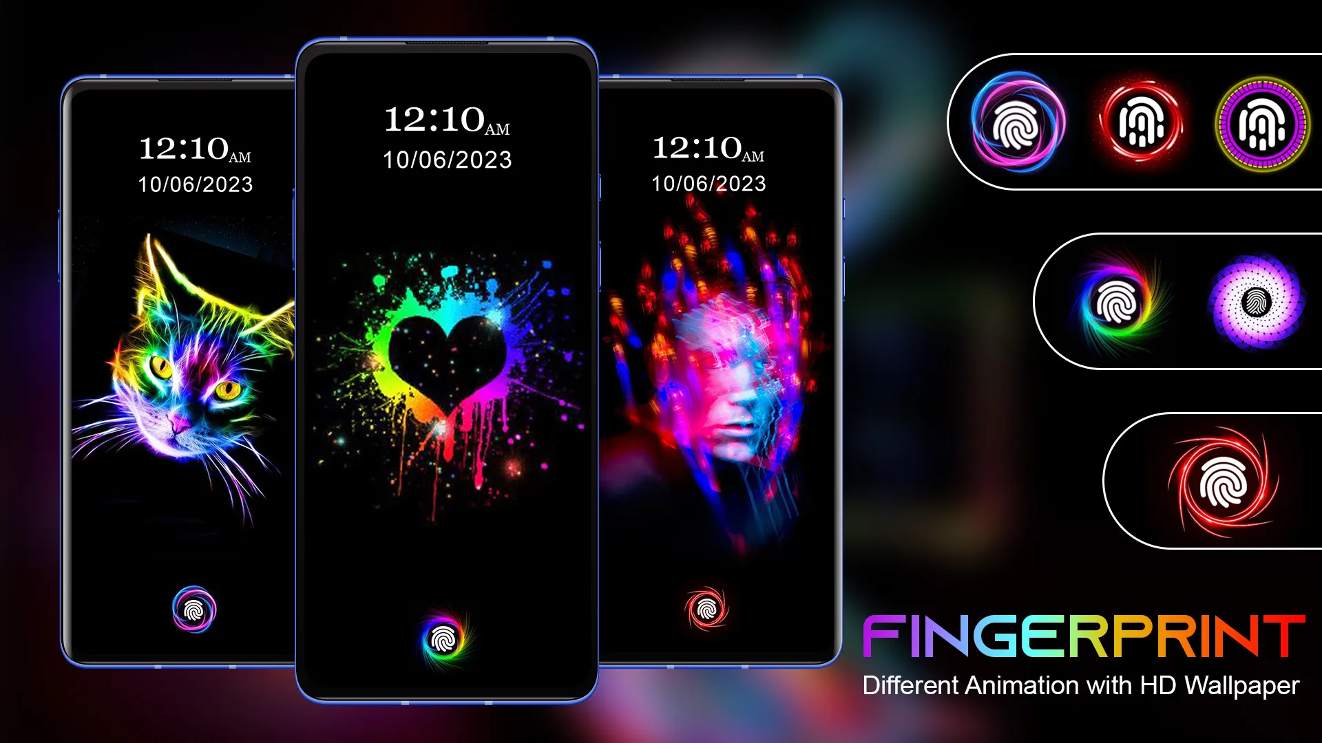 Neon Fingerprint Animation | Indus Appstore | Screenshot