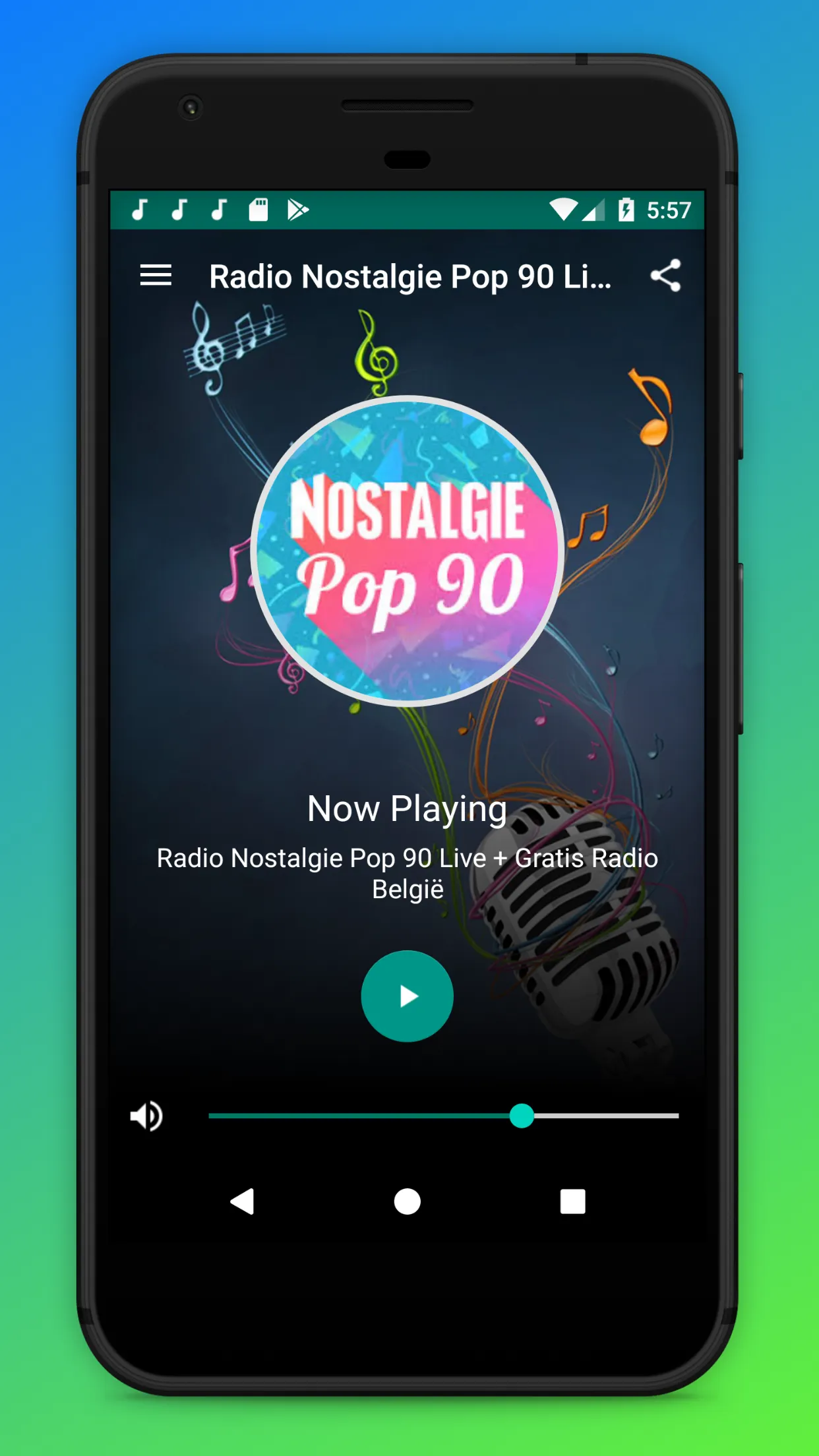 Nostalgie Radio Pop 90 België | Indus Appstore | Screenshot