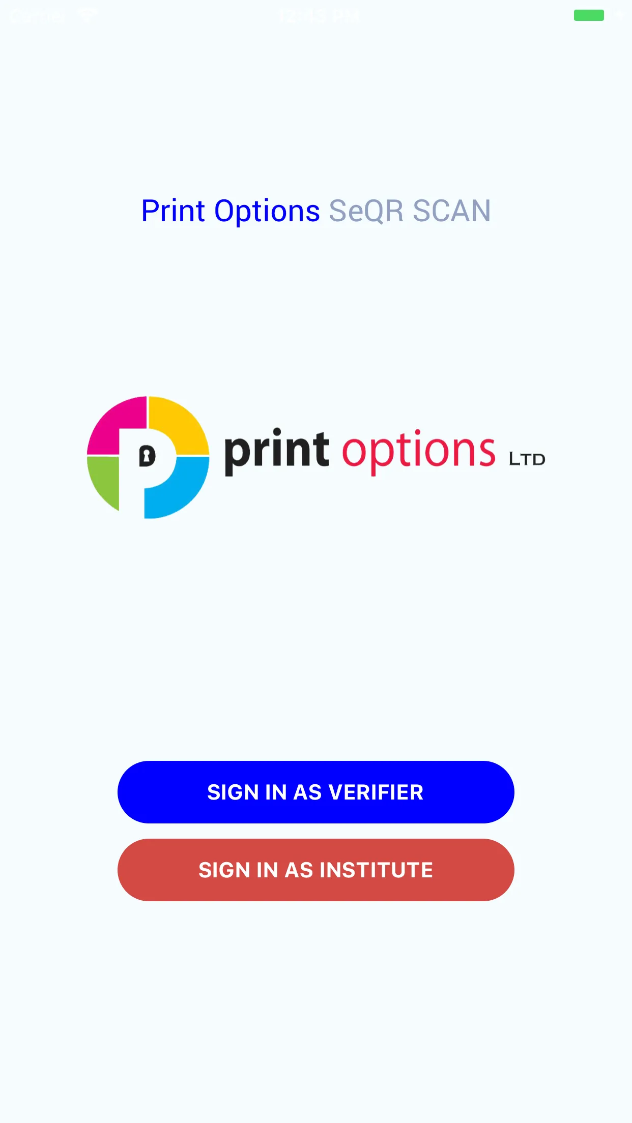 Print Options SeQR Scan | Indus Appstore | Screenshot