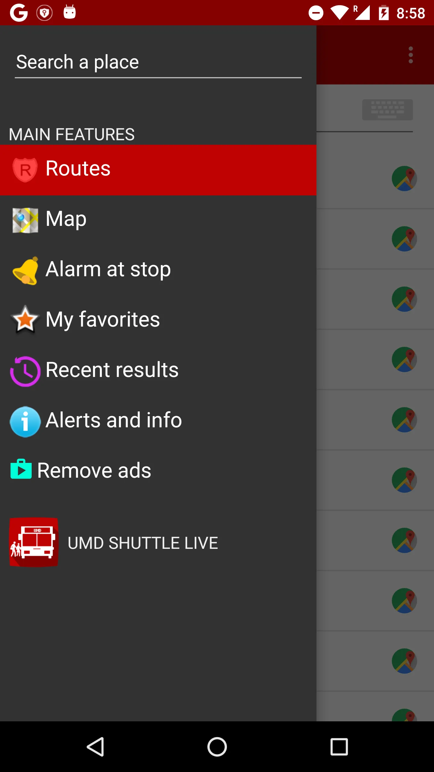 UMD Shuttle | Indus Appstore | Screenshot