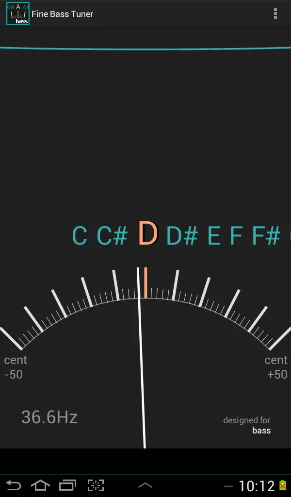 Fine Bass Tuner - Chromatic | Indus Appstore | Screenshot