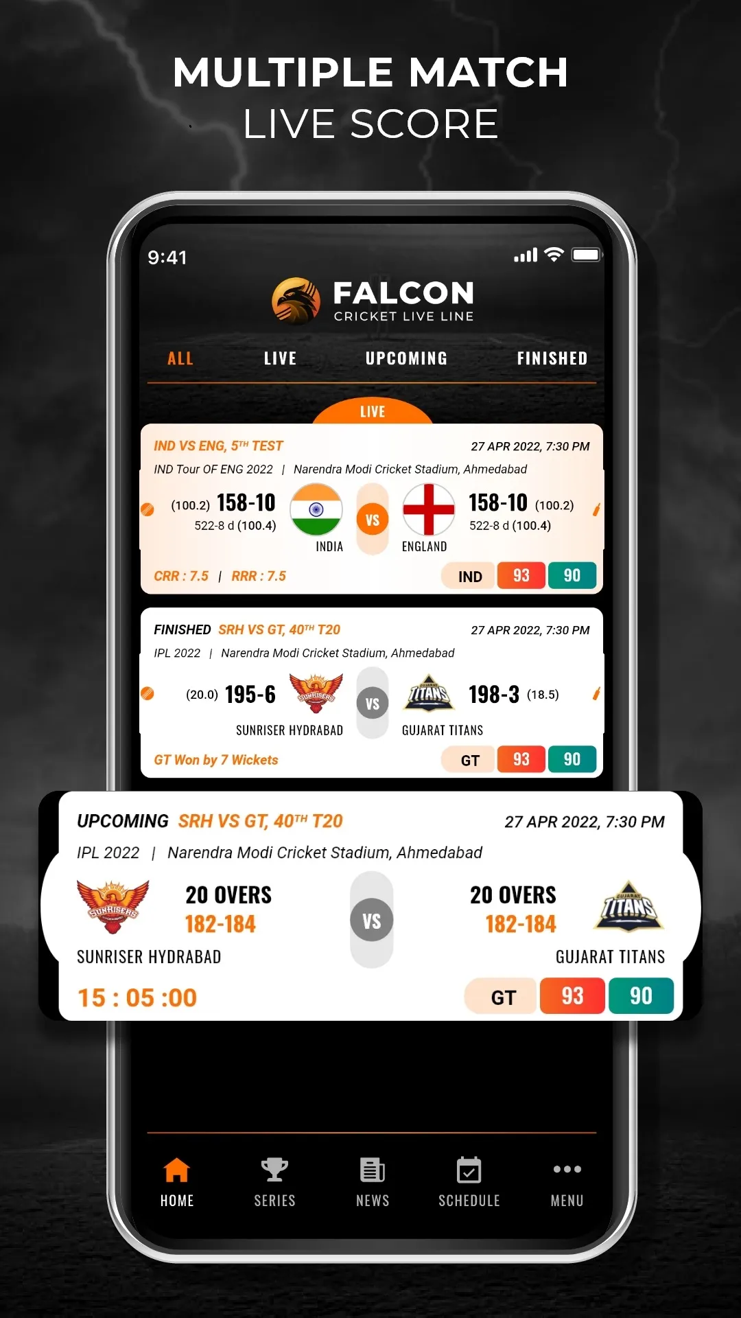 Falcon Cricket Live Line | Indus Appstore | Screenshot