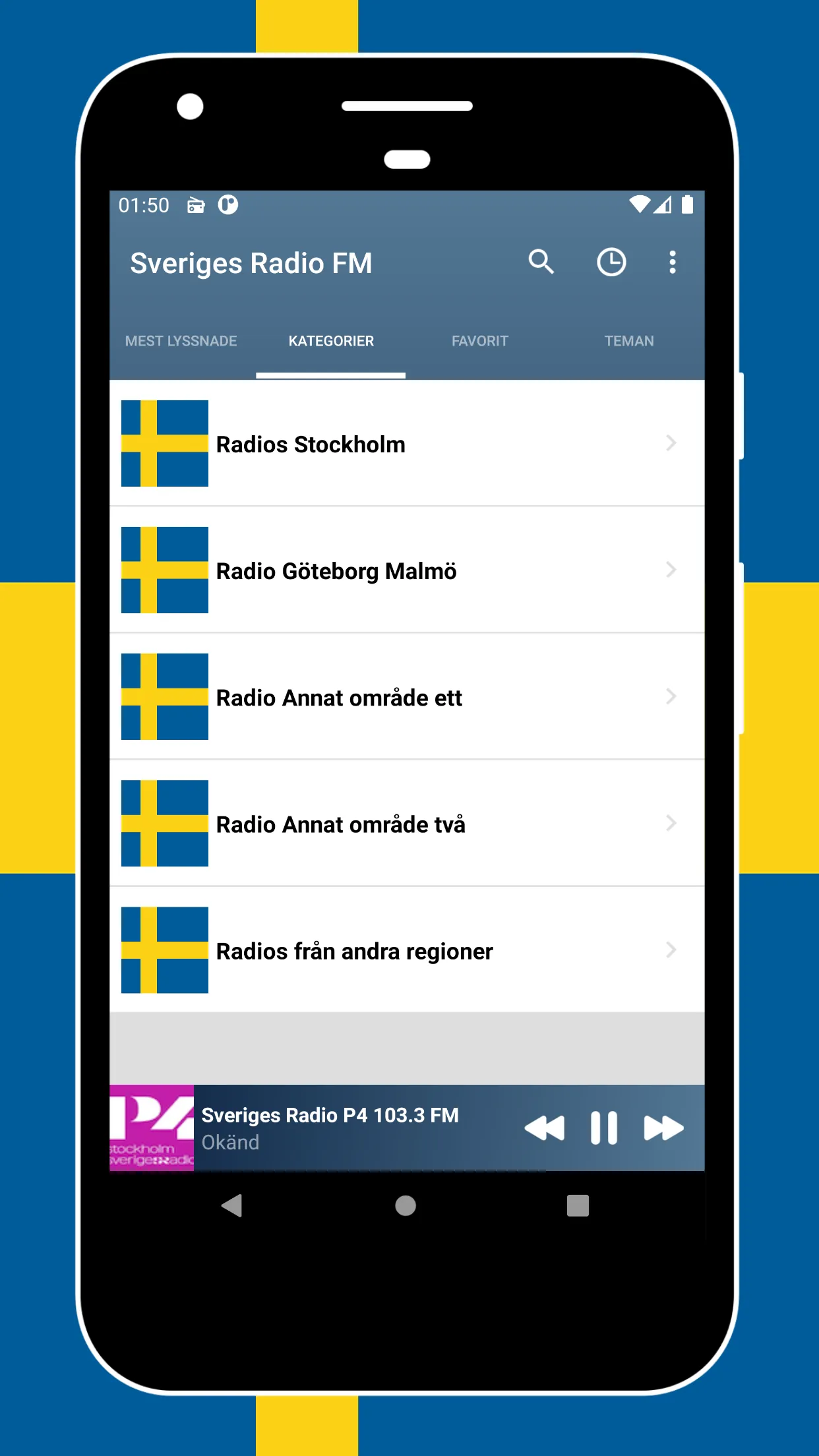 Radio Sweden FM - DAB Radio | Indus Appstore | Screenshot