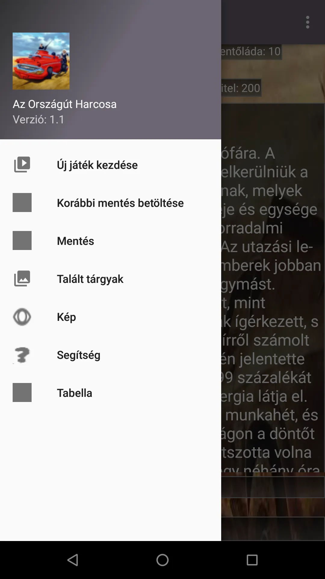 Az Országút Harcosa | Indus Appstore | Screenshot