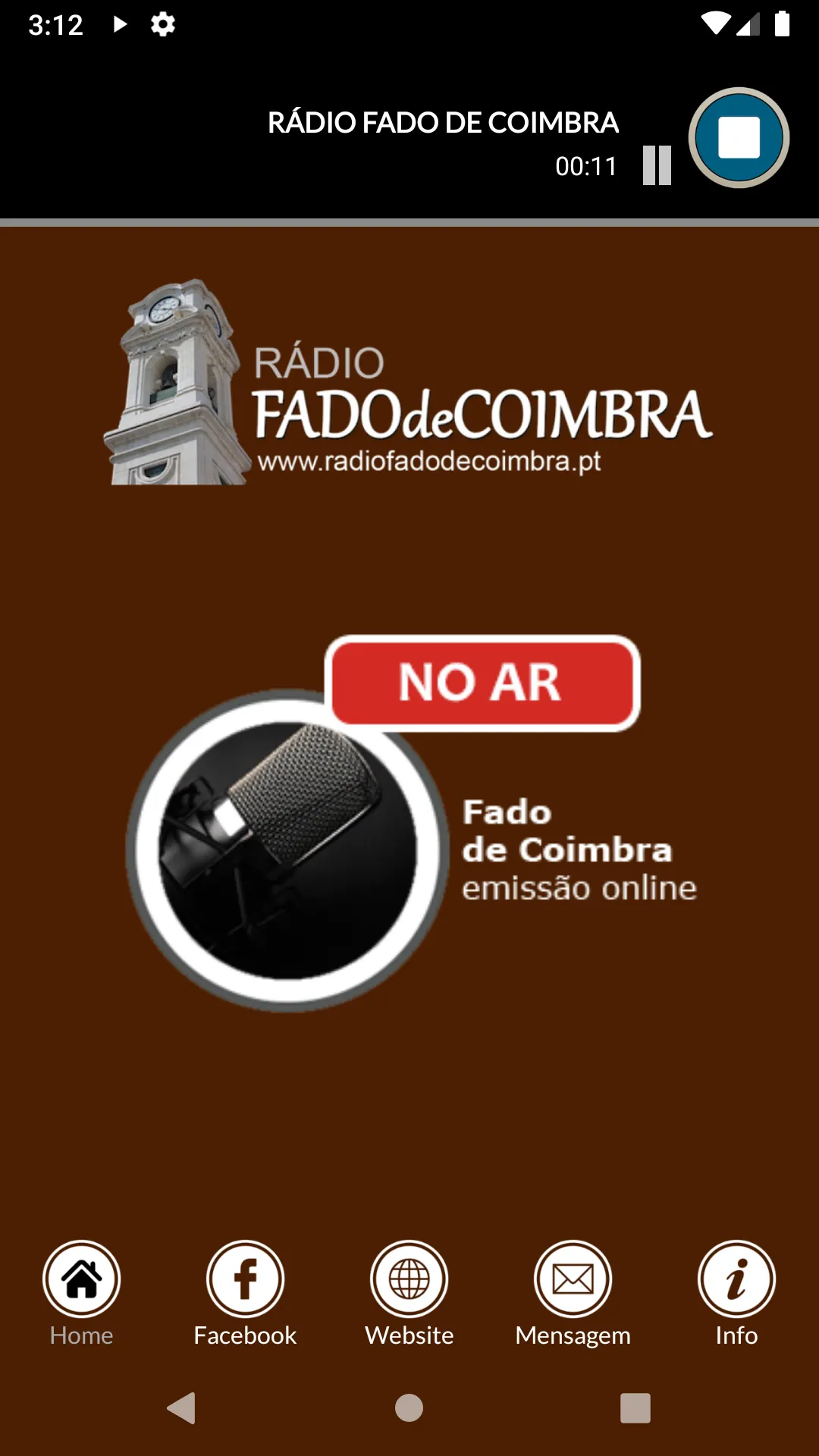 Rádio Fado de Coimbra | Indus Appstore | Screenshot