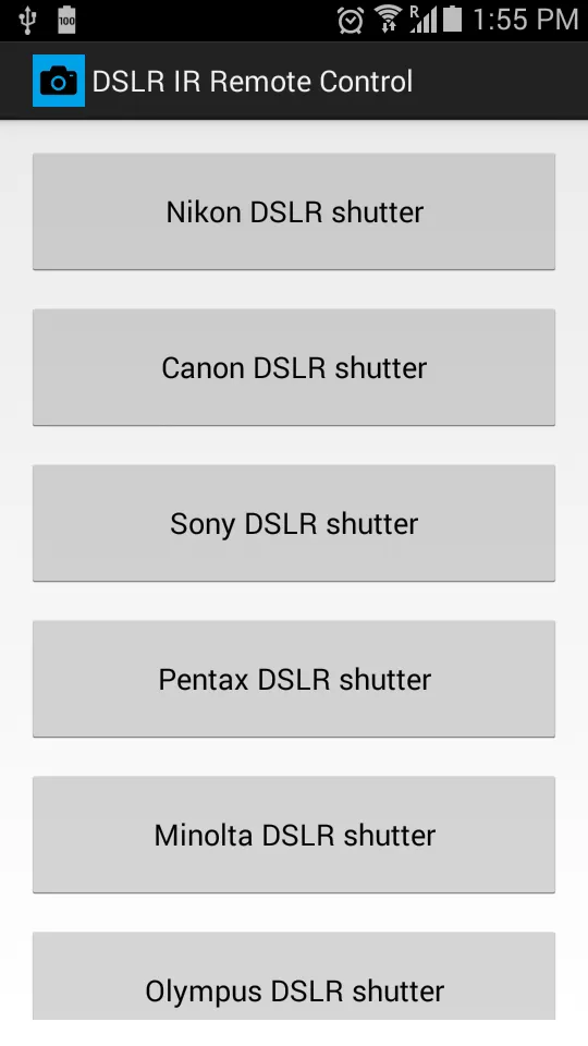 DSLR IR Remote Control | Indus Appstore | Screenshot