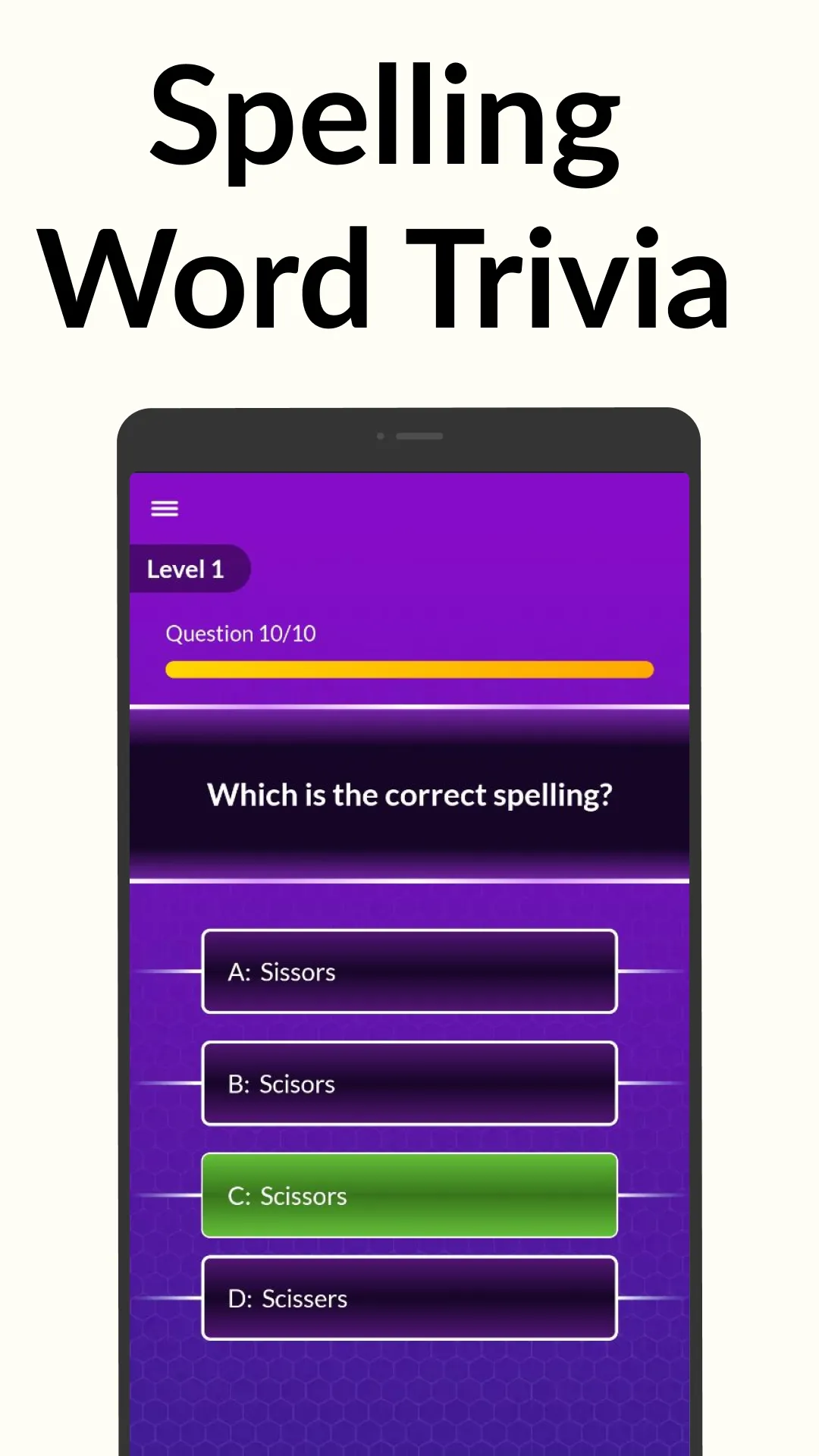 Spelling Bee: Spelling Quiz | Indus Appstore | Screenshot