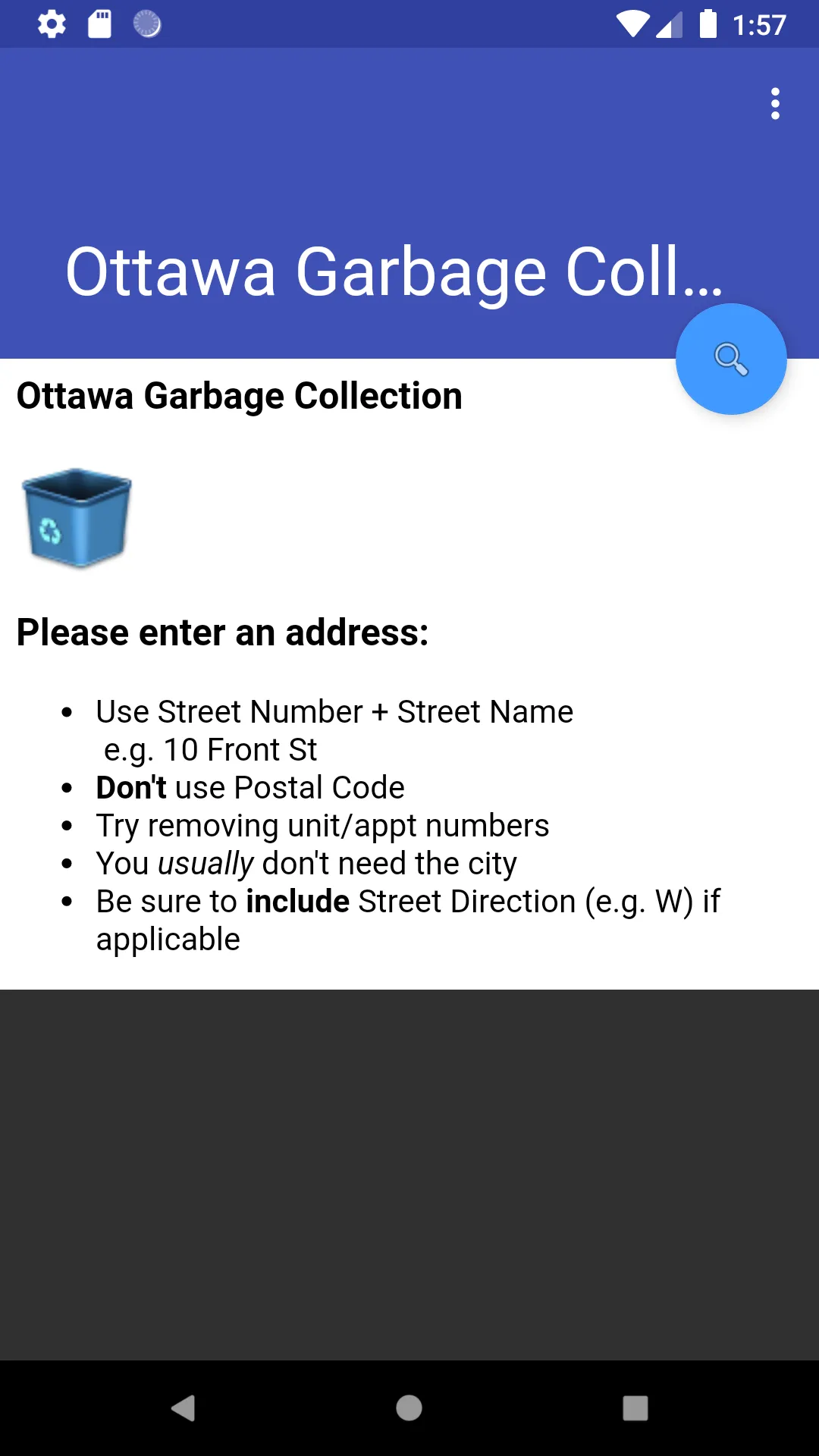 Ottawa Garbage Collection | Indus Appstore | Screenshot