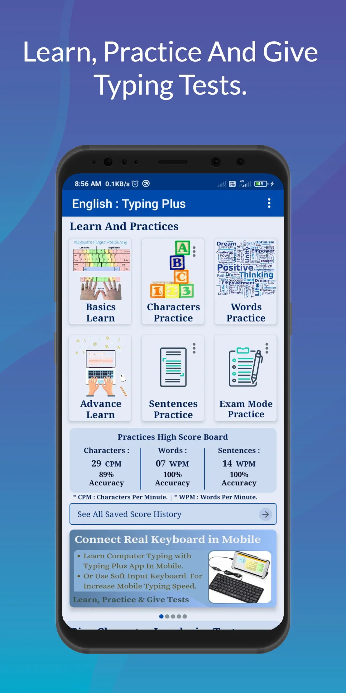 Typing Plus:English Typing App | Indus Appstore | Screenshot