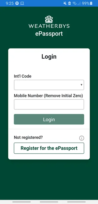 Weatherbys ePassport App | Indus Appstore | Screenshot