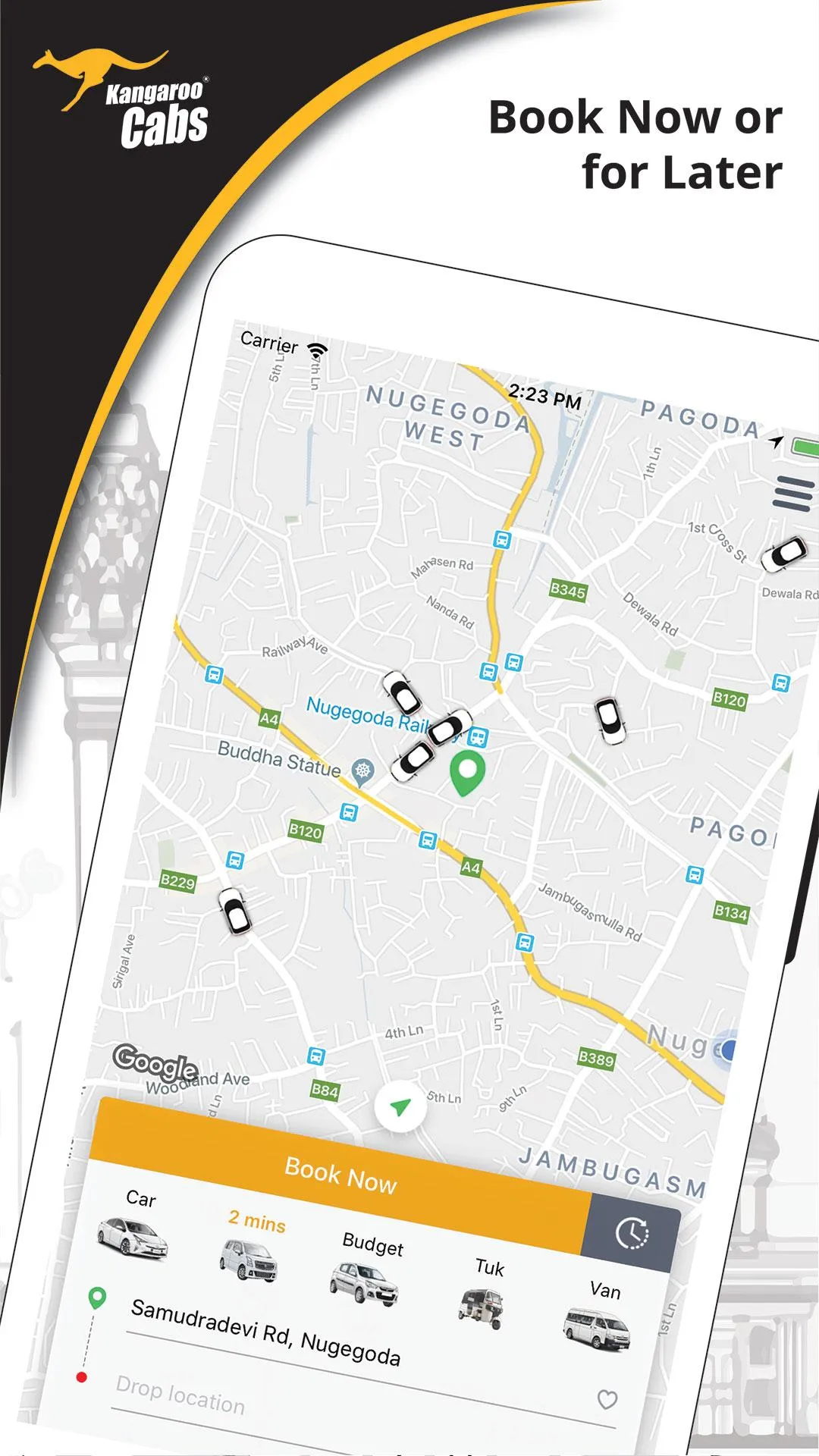 Kangaroo Cabs | Indus Appstore | Screenshot