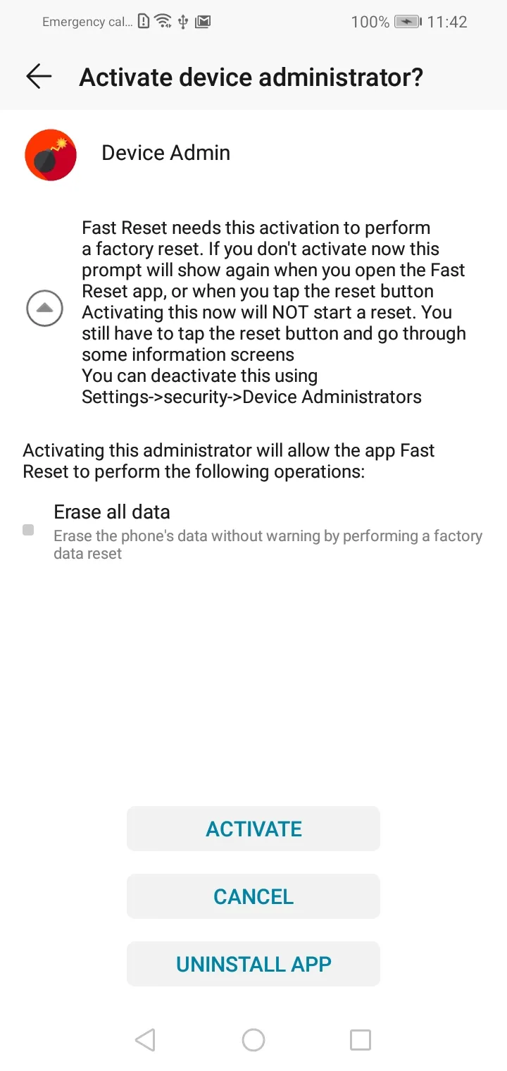 Fast Factory Reset | Indus Appstore | Screenshot