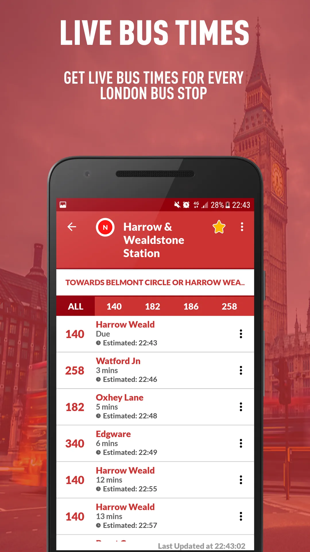 London Live Bus Times | Indus Appstore | Screenshot