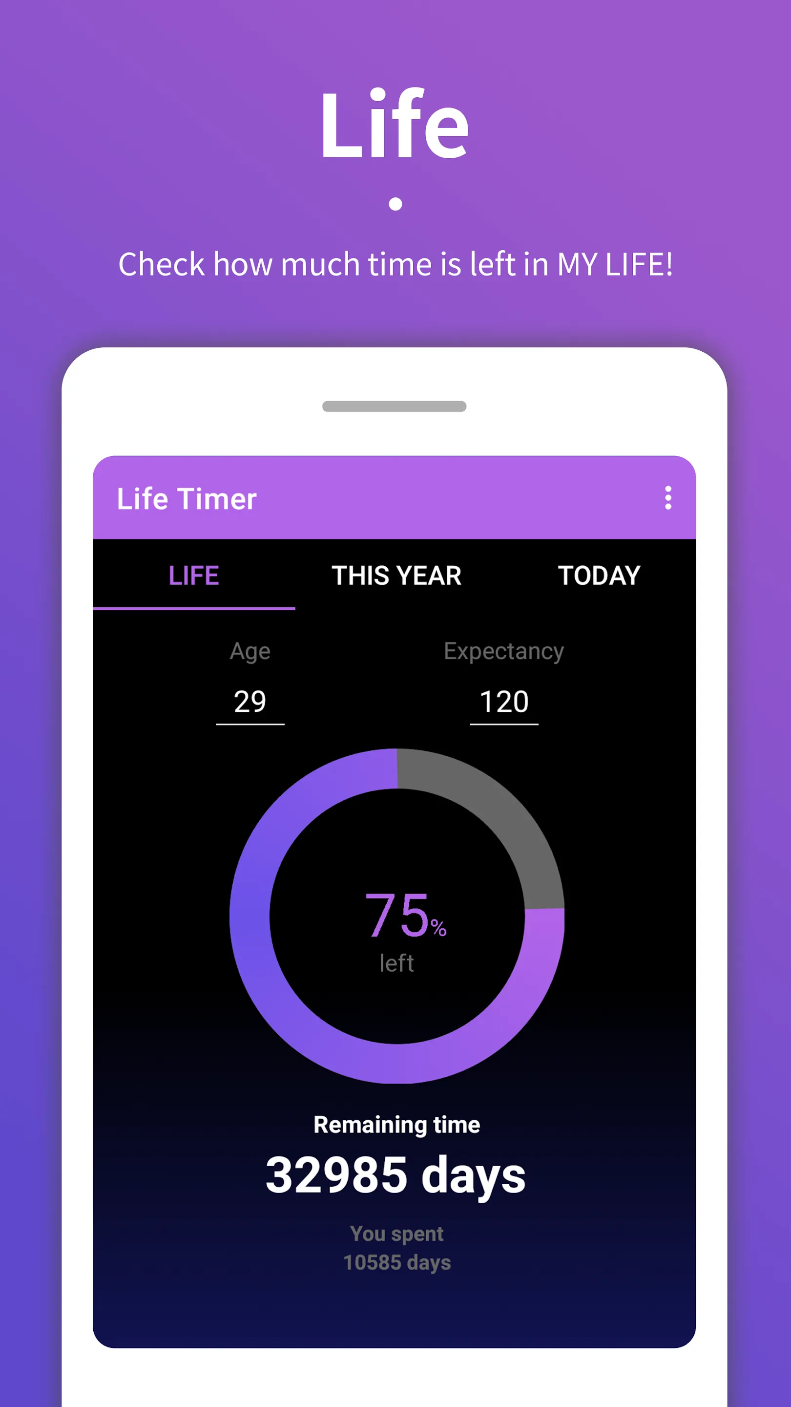 Life Timer – Remaining Time Ca | Indus Appstore | Screenshot