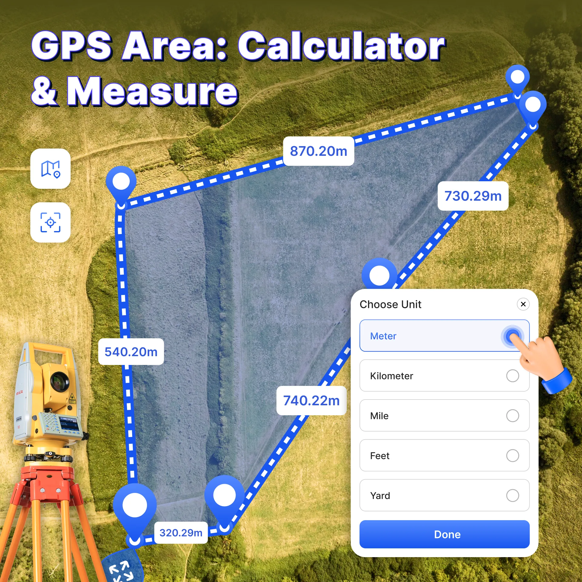 GPS Area: Calculator & Measure | Indus Appstore | Screenshot