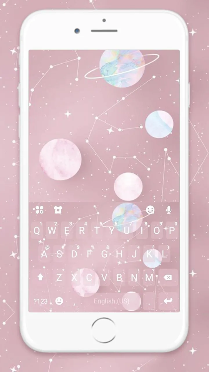 Pink Planets Keyboard Theme | Indus Appstore | Screenshot