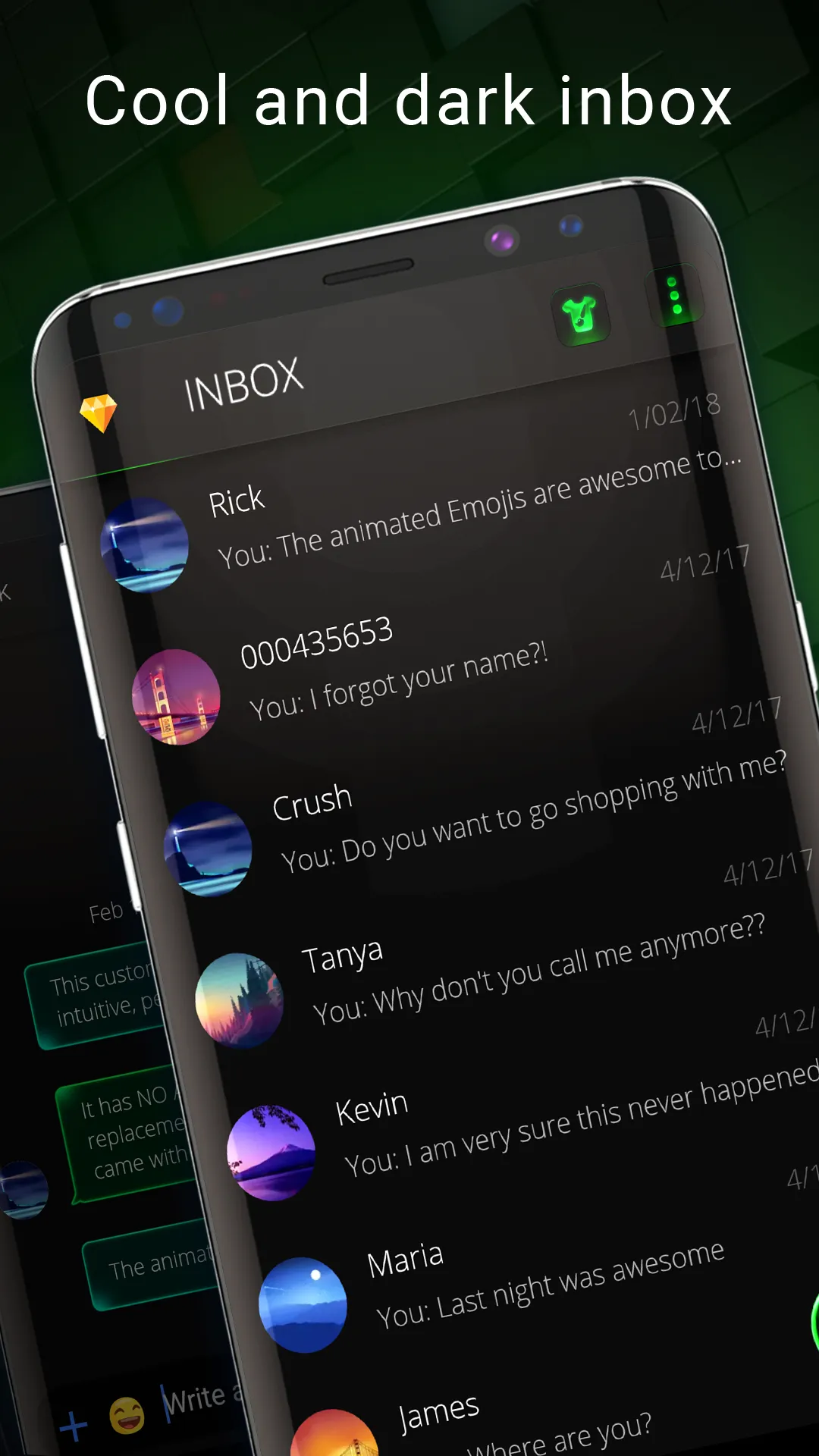 Dark mode SMS theme | Indus Appstore | Screenshot