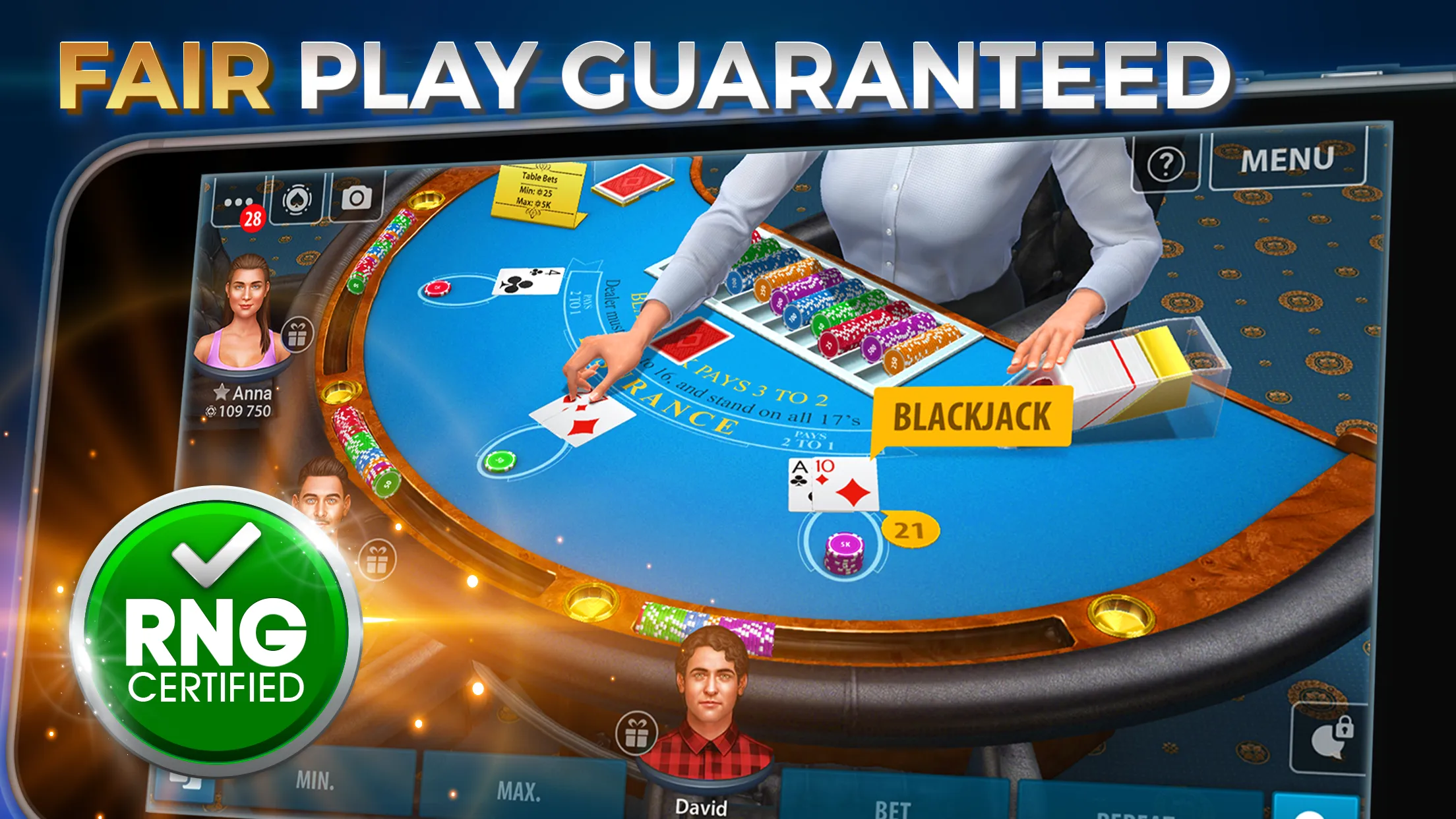 Blackjack 21: Blackjackist | Indus Appstore | Screenshot