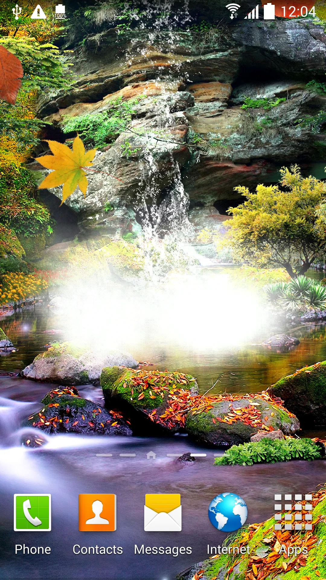 3D Autumn Waterfall Wallpaper | Indus Appstore | Screenshot