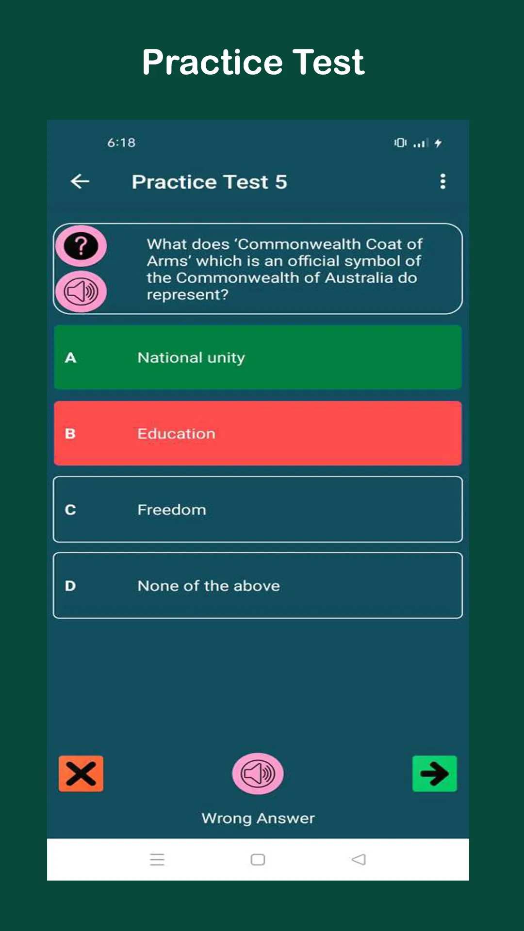 Australian Citizenship Exam | Indus Appstore | Screenshot