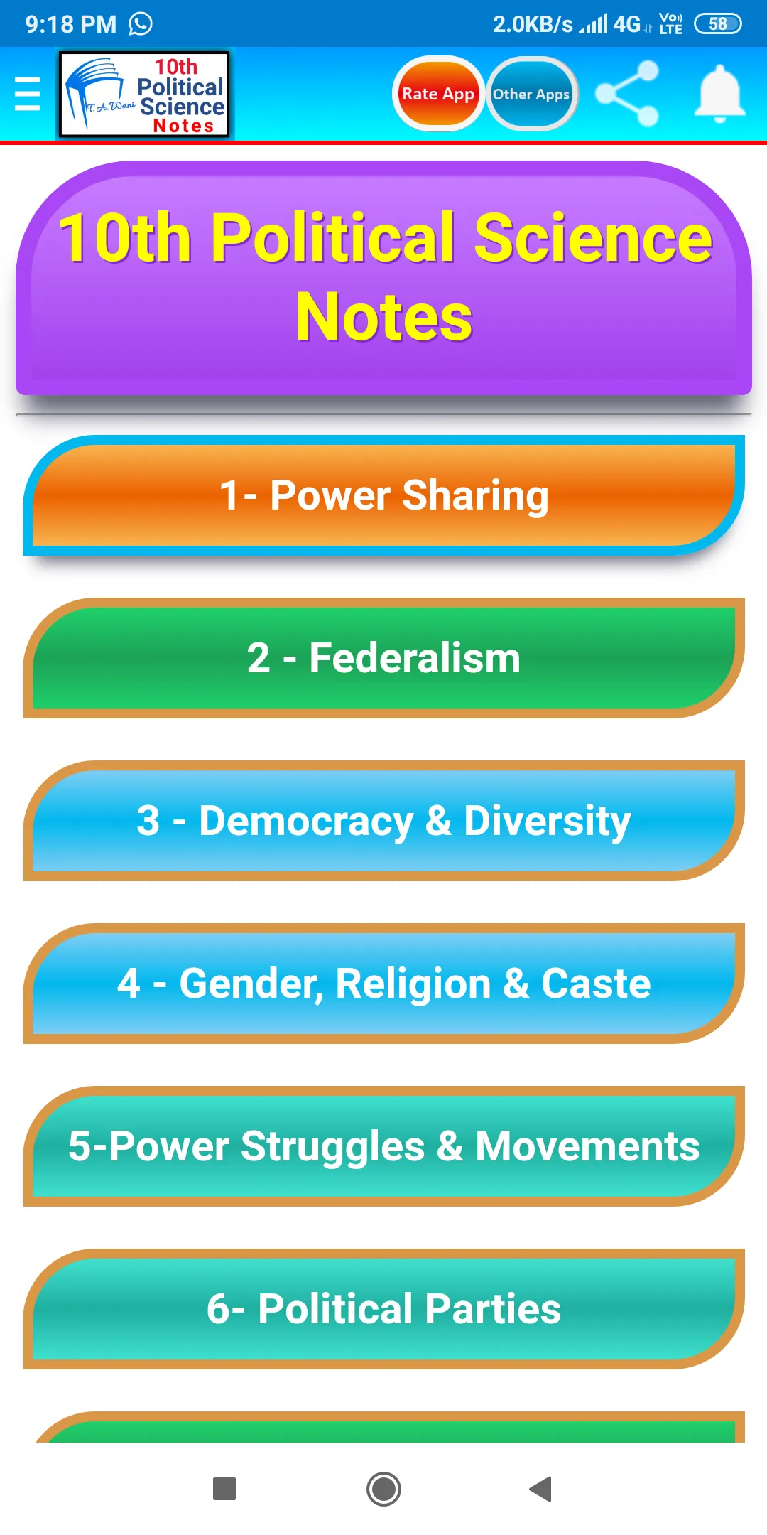 10th Political Science Notes | Indus Appstore | Screenshot