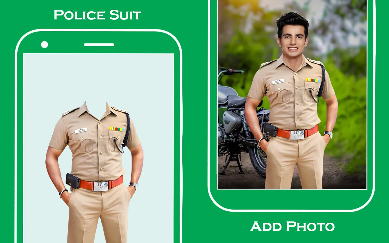 Men police suit photo editor | Indus Appstore | Screenshot