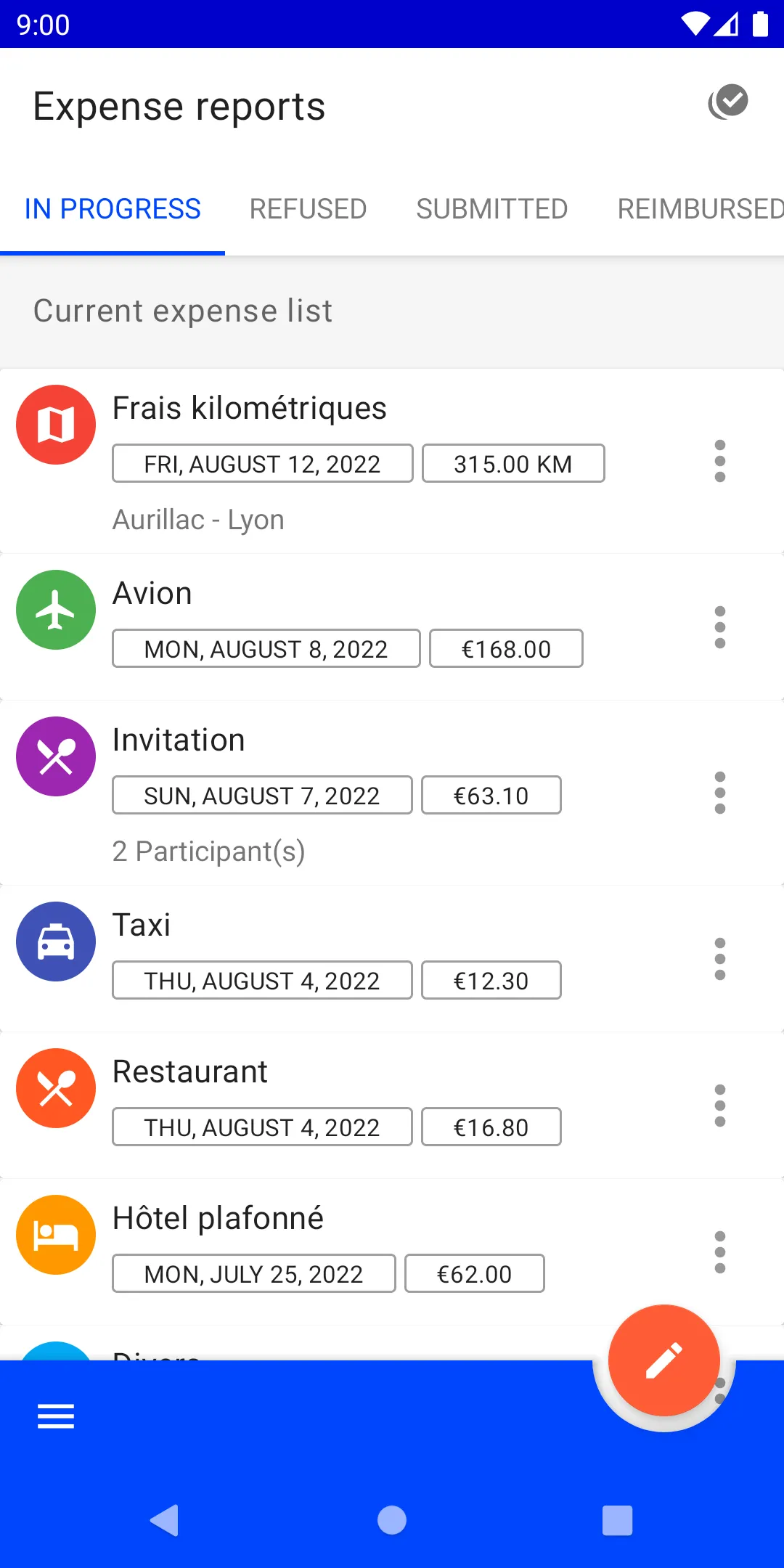 Expense reports | Indus Appstore | Screenshot