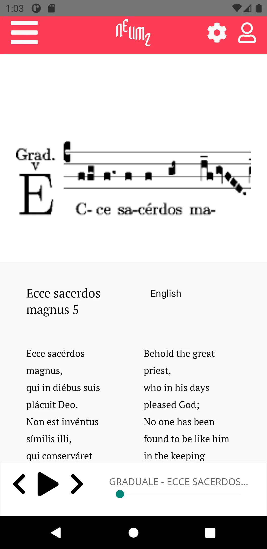 Neumz - Gregorian Chant | Indus Appstore | Screenshot