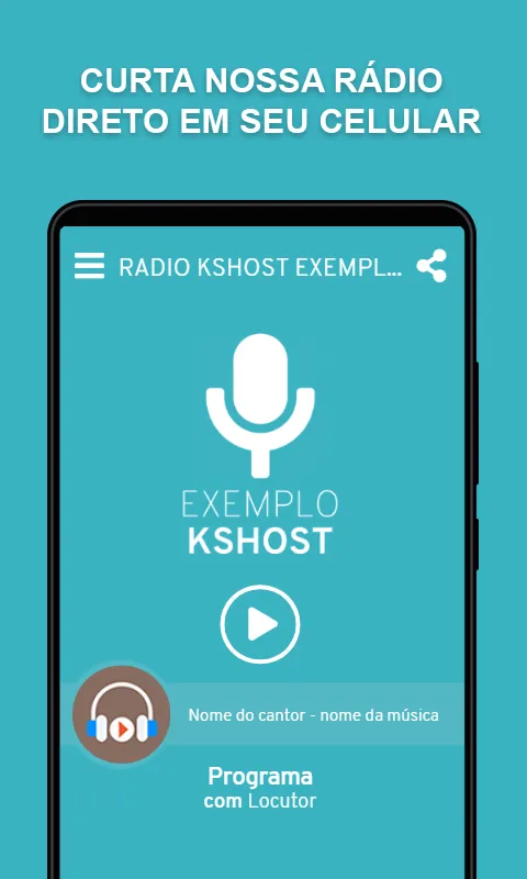 Rádio KSHOST - Exemplo 1 | Indus Appstore | Screenshot