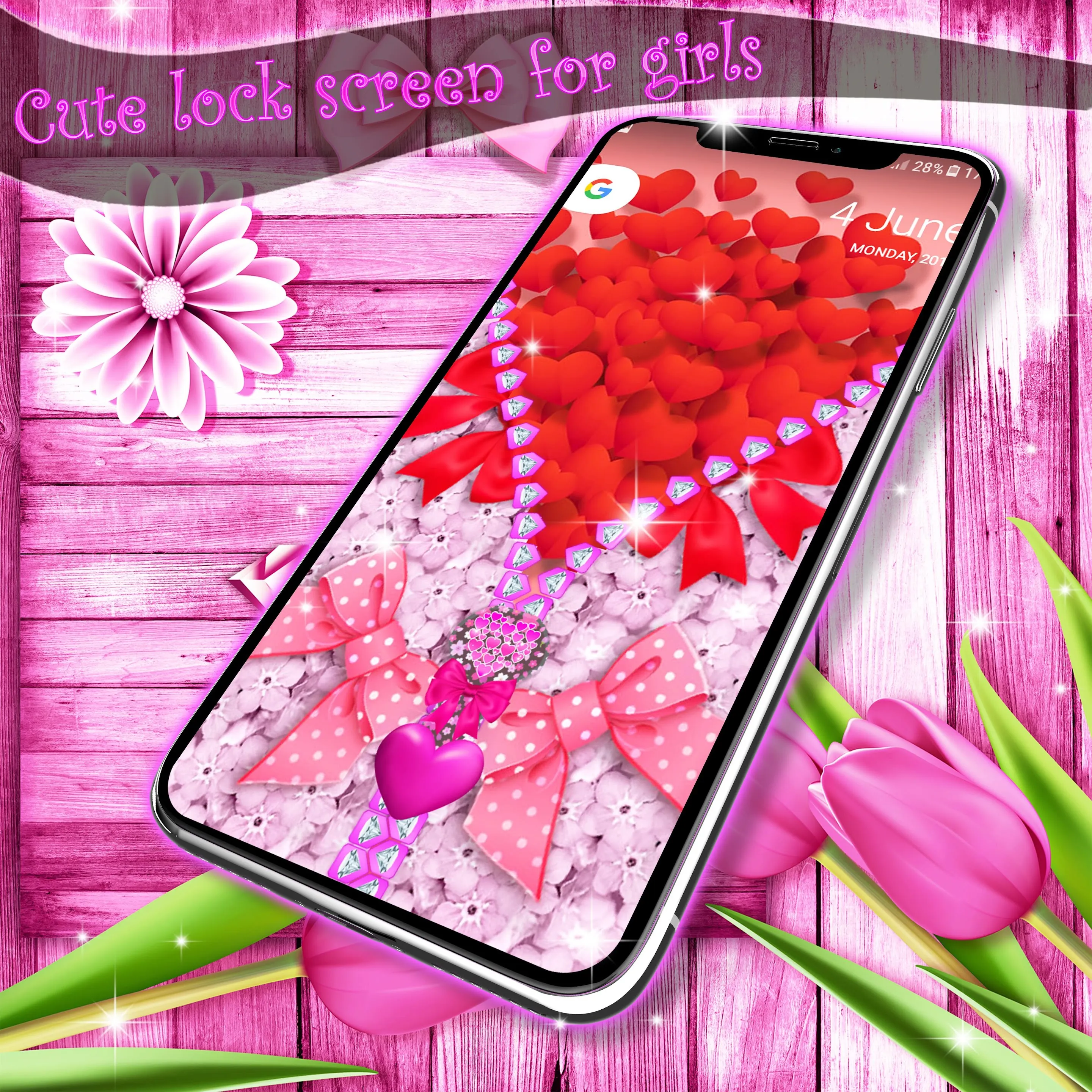 Cute lock screen for girls | Indus Appstore | Screenshot