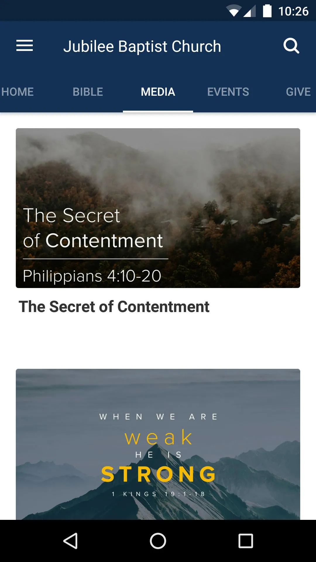 Jubilee Baptist Church | Indus Appstore | Screenshot