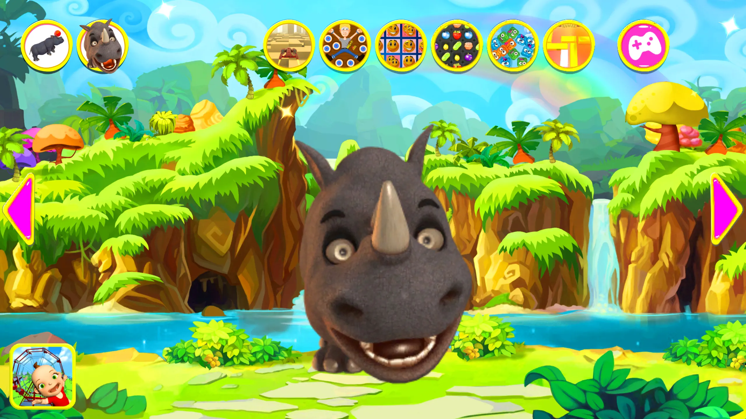 Talking Rhino Hero And Junior | Indus Appstore | Screenshot