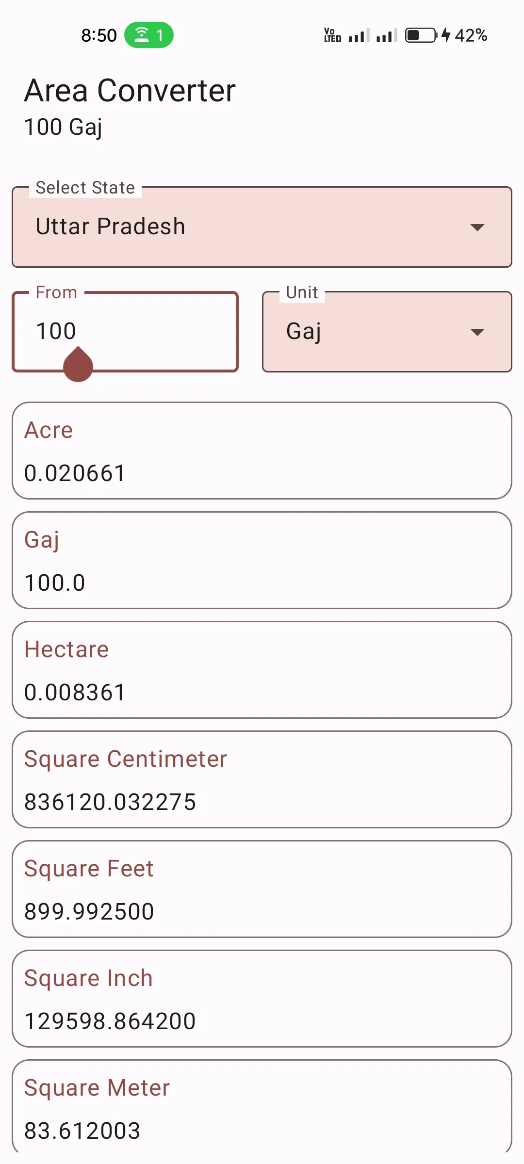 Area Converter State Wise | Indus Appstore | Screenshot