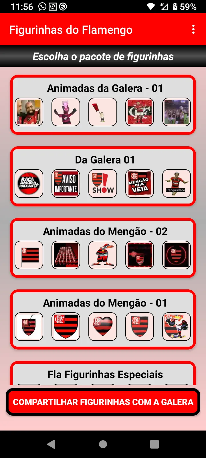 Figurinhas do Flamengo | Indus Appstore | Screenshot