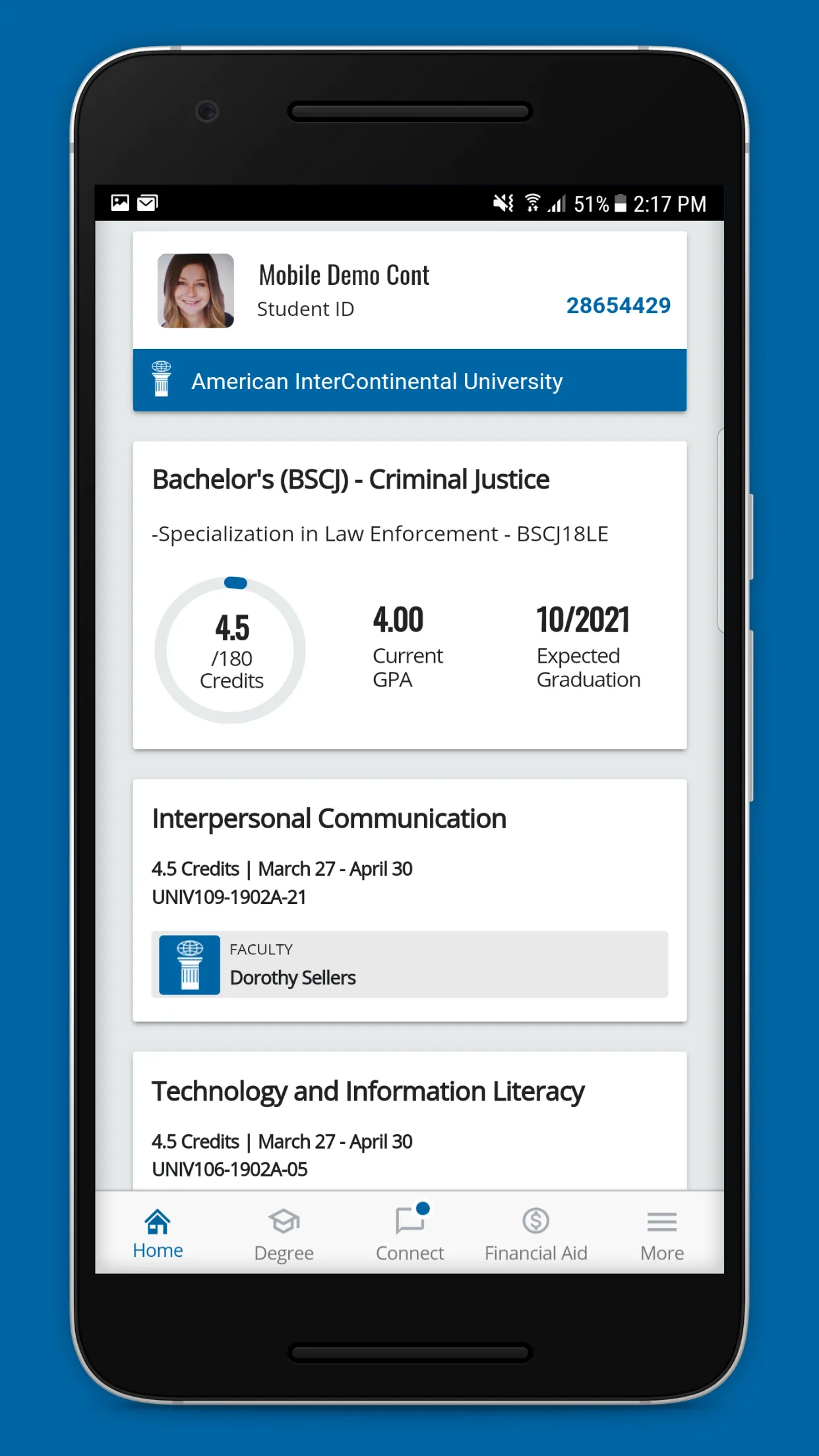 AIU Student Mobile | Indus Appstore | Screenshot