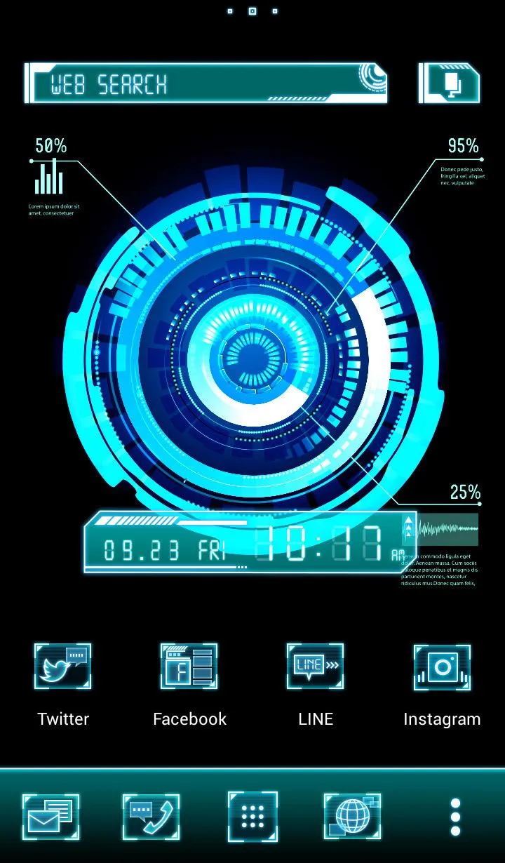 Cyber Interface Theme +HOME | Indus Appstore | Screenshot