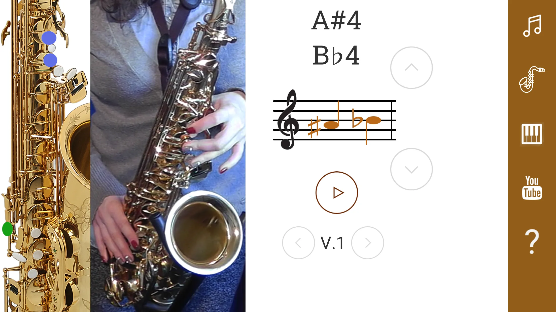 2D Saxophone Fingering Chart | Indus Appstore | Screenshot